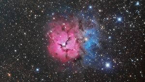 The Triffid Nebula - two areas of nebulosity of different colour
